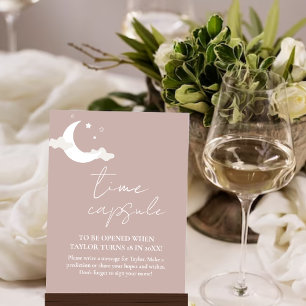 Poster Signe minimaliste Baby shower rose