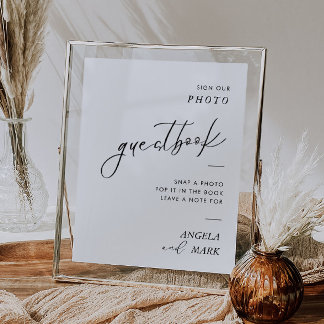 Poster Signe minimaliste moderne Mariage photo