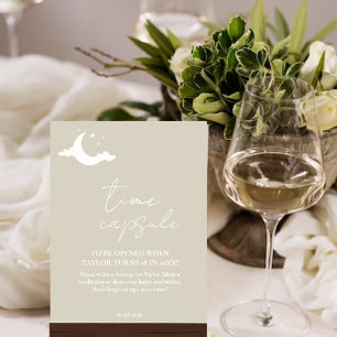 Poster Signe minimaliste rustique Baby shower temps