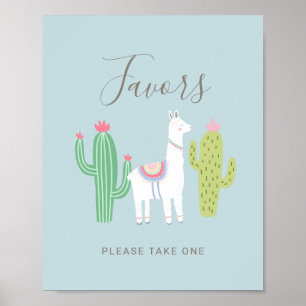 Poster SIGNE Ooh La Llama Baby shower Mignonnes Faveurs