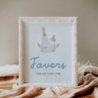 Signe Poppin Bouteilles Boy Baby shower Faveurs