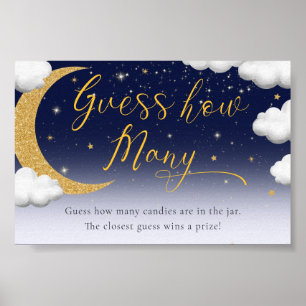 Poster Signe pour Baby Shower Devinez combien nous sommes