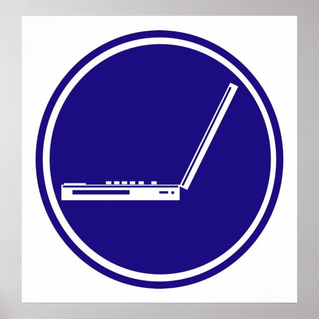 POSTER SIGNE ROUTIÈRE DE STATIONNEMENT D'ORDINATEUR PORTA (Devant)