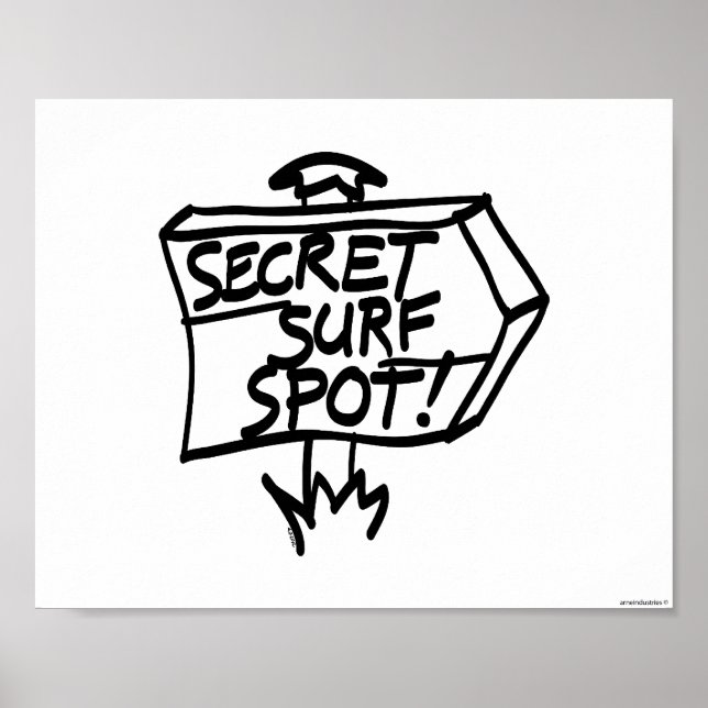 Poster Signe secret du Surf (Devant)