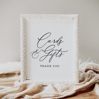 Poster Signe simple et élégant Cartes et Cadeaux