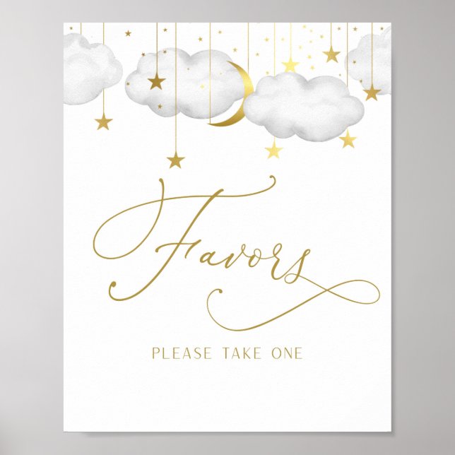 Poster Signe Twinkle Little Star Baby shower Faveurs (Devant)