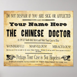 Poster SIGNE vintage Personnalisée