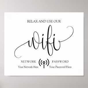 Poster Signe WiFi minimaliste moderne