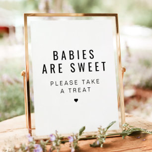 Poster SIGNE ZARA Moderne minimaliste Baby shower Favoris