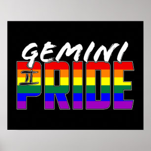 Poster SIGNE Zodiaque LGBT Gemini Pride