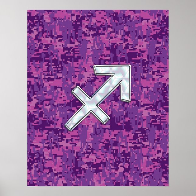 Poster SIGNE Zodiaque Sagittaire Camouflage numérique Fuc (Devant)