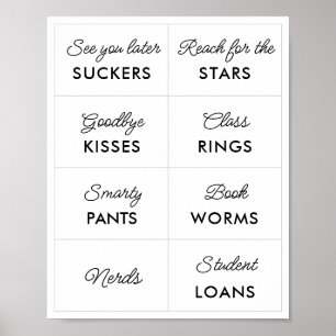 Poster Signes de barre de bonbons minimalistes modifiable