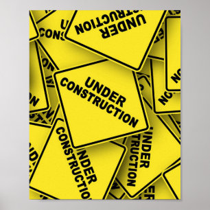 Poster Signes de construction en cours