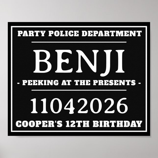 Poster Signes de coups de fouet personnalisés, fête d'ann (Devant)
