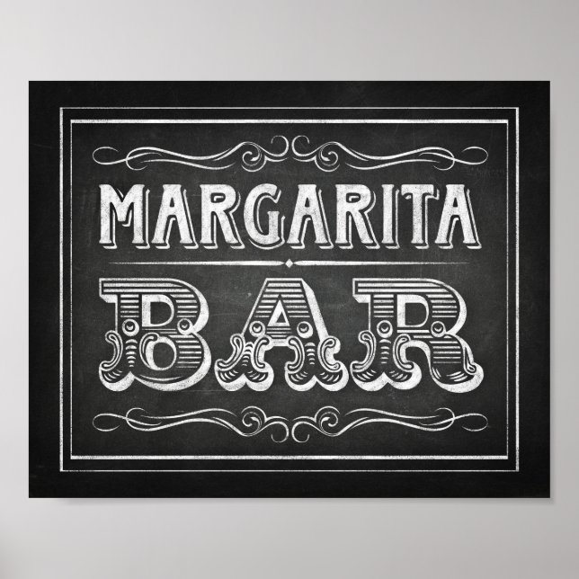 Poster Signes de fête de style chalk / SIGNE DE BARRE MAR (Devant)