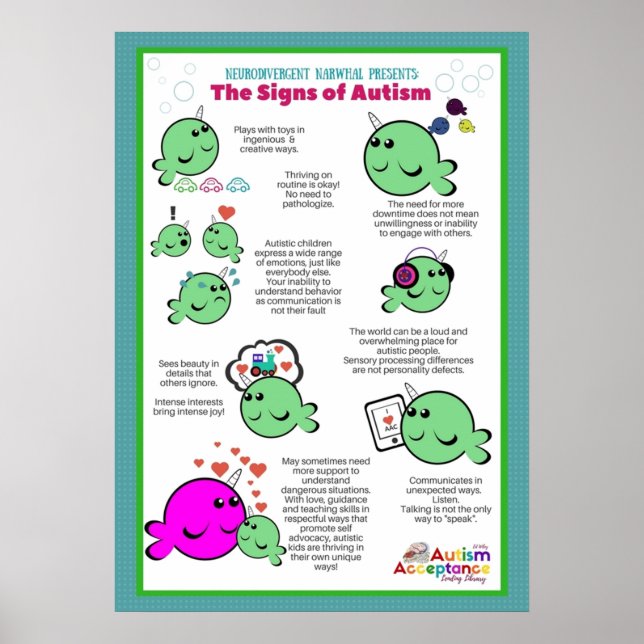 Poster Signes de l'autisme (Devant)