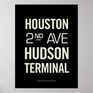 Poster Signes de métro Vintage BCL