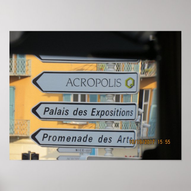 Poster Signes de rue Venise Italie (Devant)