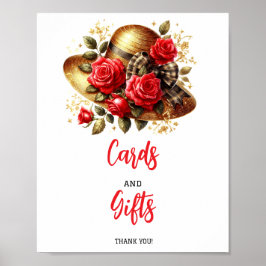 Poster Signes de table de Fête des mariées de Casquette d