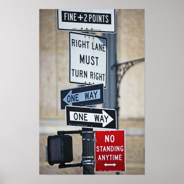 Poster Signes de trafic (Devant)