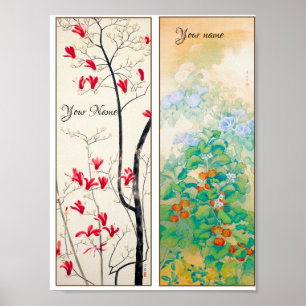 Poster Signets japonais personnalisés du motif 2 d'art