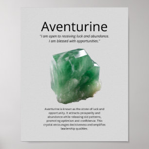 Poster Signification de cristal d'Aventurine