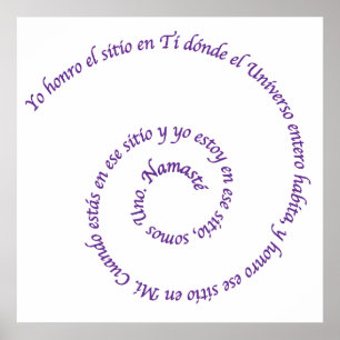 Poster Signification d'en Español de Namaste