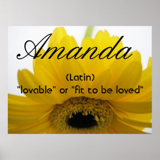 Poster Signification du prénom Amanda