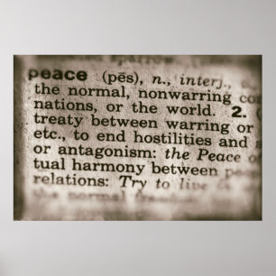 Poster Significations oubliées - Paix