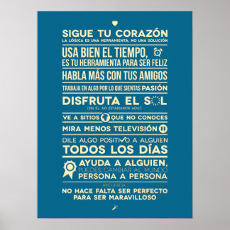 Poster Sigue tu corazón - Bleu
