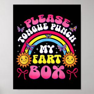 Poster S'Il Tongue Punch Mon Panier Boîte Drôle Inappropr