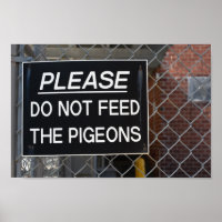 S'il vous plaît ne nourrissez pas les pigeons New