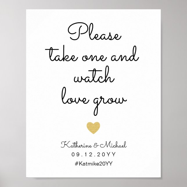 Poster S'il vous plaît prendre un et regarder Love Grow M (Devant)