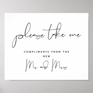 Poster S'Il Vous Plaît, Signer Les Faveurs De Mariage