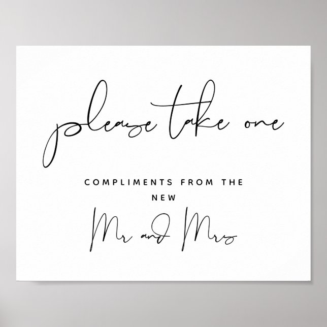 Poster S'Il Vous Plaît, Signer Les Faveurs De Mariage (Devant)