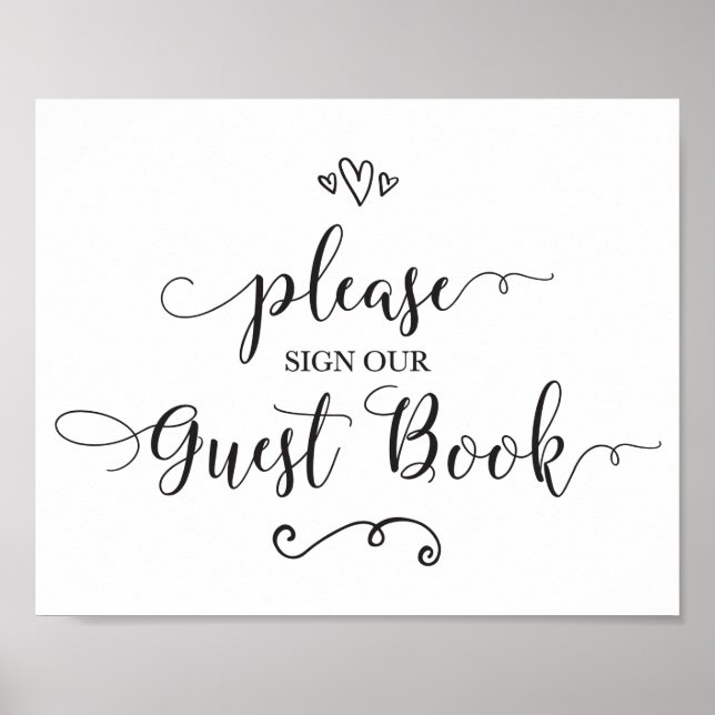 Poster S'il vous plaît signer notre Mariage de livre d'in (Devant)