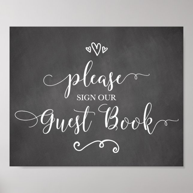 Poster S'il vous plaît signer notre Mariage de livre d'in (Devant)