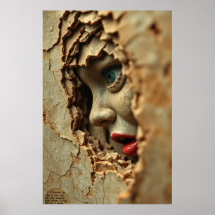 Poster Silence craqué : Vérité Porcelaine