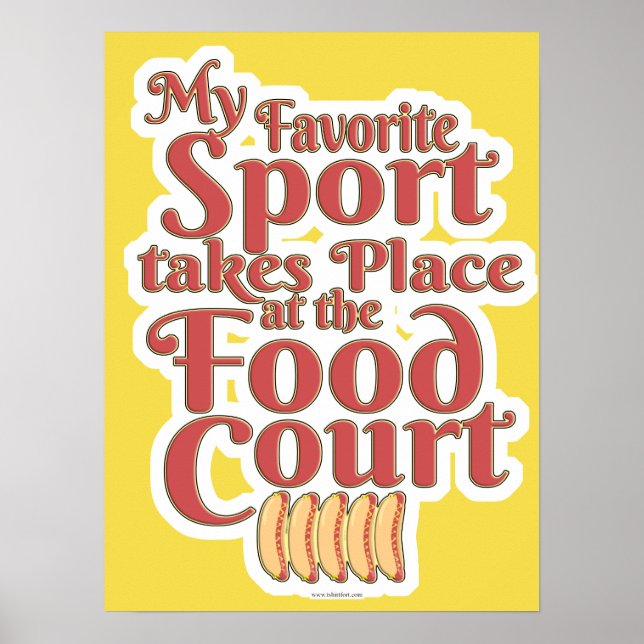Poster Silence Food Court Sport Manger Slogan (Devant)