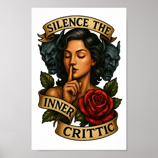 Poster Silence interne critique tatouage PNG Clipart (Devant)