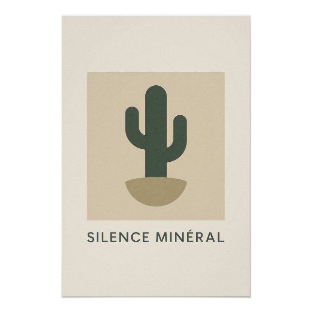 Poster Silence Minéral – Le calme graphique du désert (Devant)