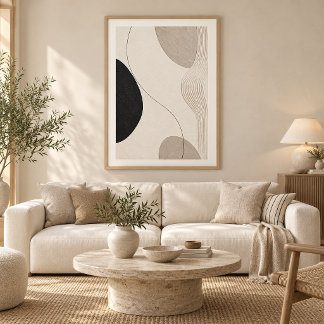 Poster Silent Passage | Minimal Abstract Plaster Art Prin