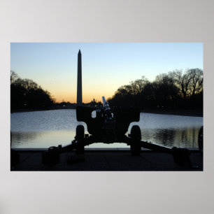 Poster Silhouette 2ème guerre mondiale Howitzer