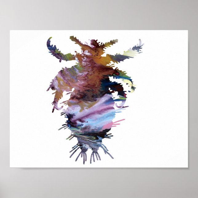 Poster silhouette Abstraite (Devant)