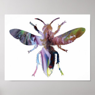 Poster Silhouette abstraite de frelon