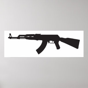 Poster Silhouette AK-47