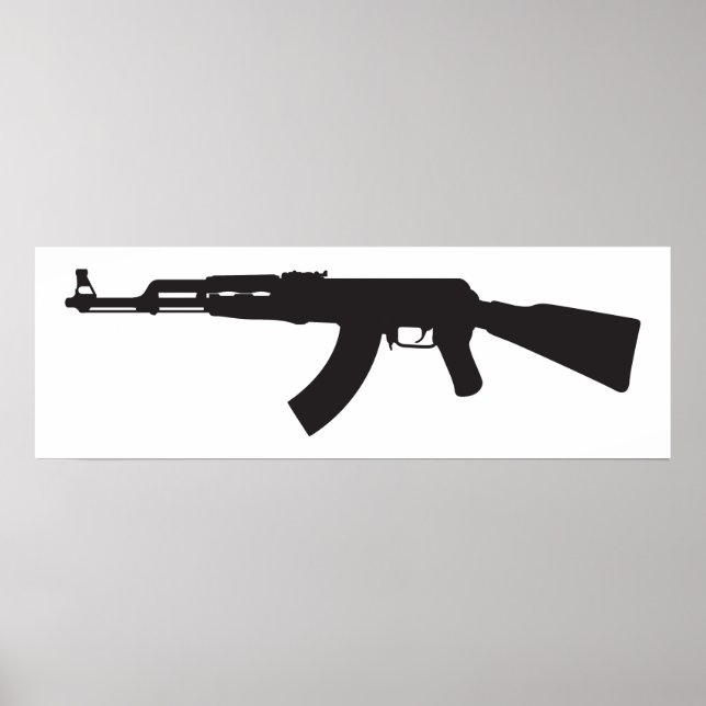 Poster Silhouette AK-47 (Devant)