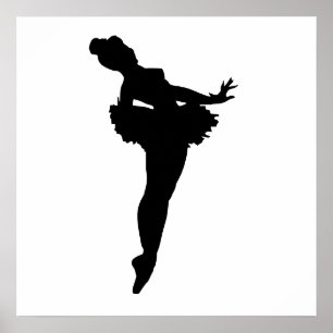 Poster Silhouette de ballerine