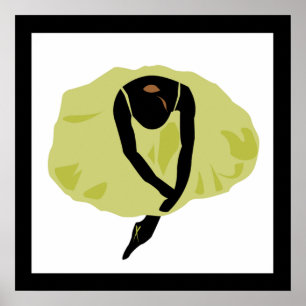 Poster Silhouette de ballerine