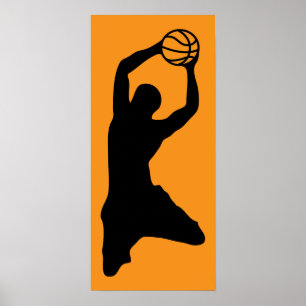 Poster silhouette de basket